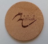 Round leather drink coaster