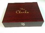 Custom
        etched wine box with openers etc.