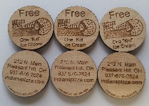 Laser
printed wooden nickel