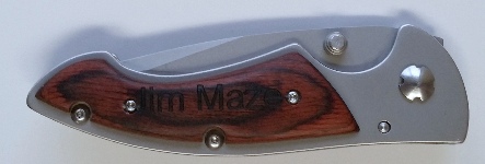 Jim's knife after painting the name black